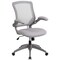 Emma and Oliver Mid-Back Mesh Swivel Ergonomic Task Office Chair with Gray Frame & Flip-Up Arms